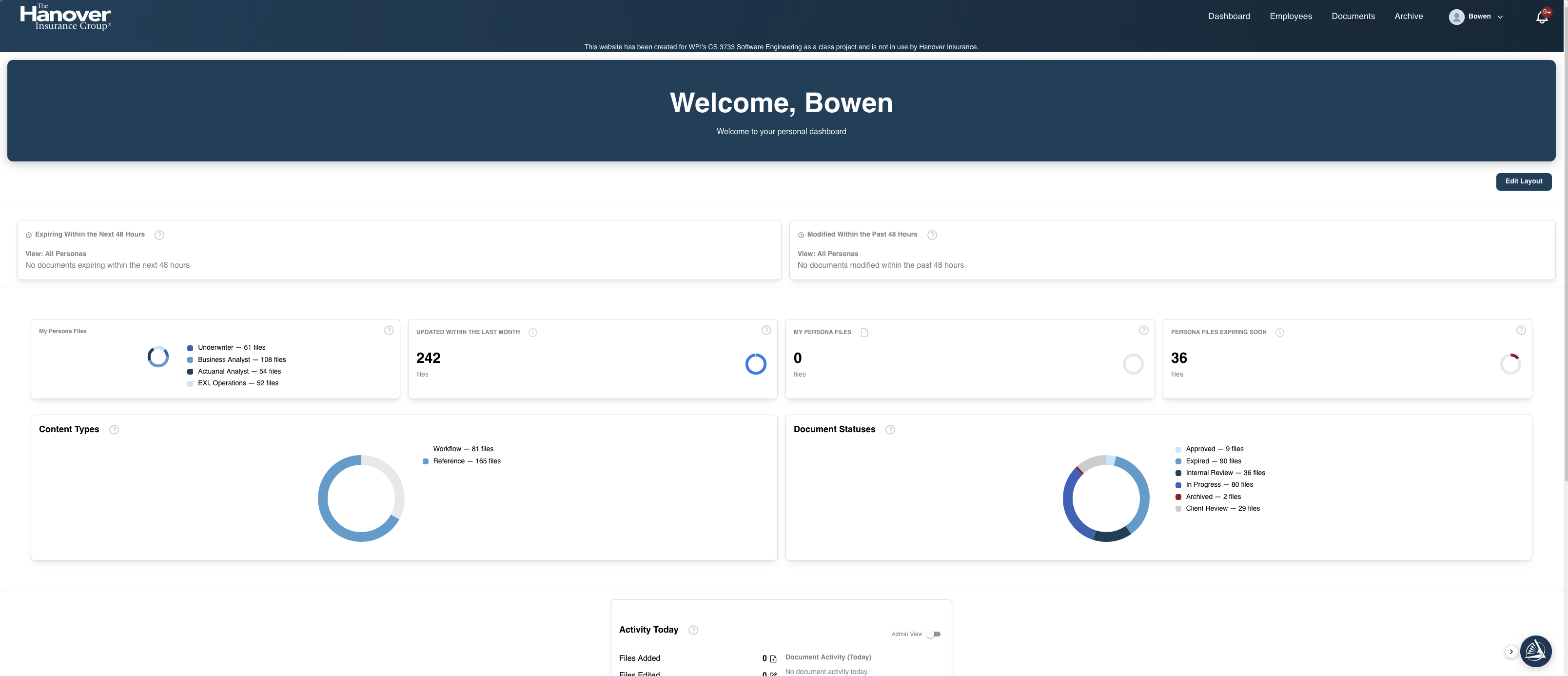 Hanover Insurance CMS